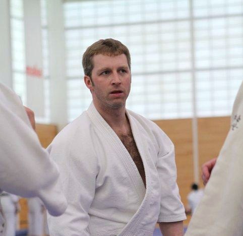 Ben Forrest with Shihan Robert Mustard (7th Dan, Yoshinkan)